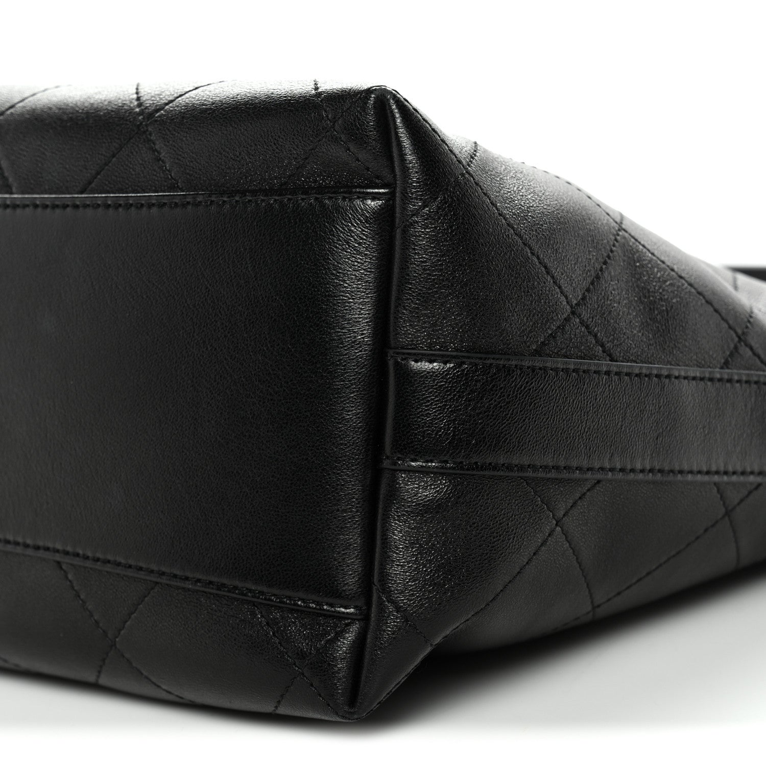 Chanel Shiny Calfskin Quilted Hobo Black 10 of 11