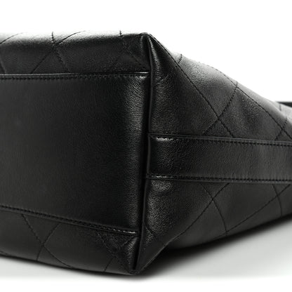Chanel Shiny Calfskin Quilted Hobo Black 10 of 11