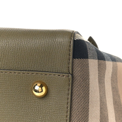 Burberry Grainy Calfskin House Check Small Canterbury Olive Melange 8 of 8