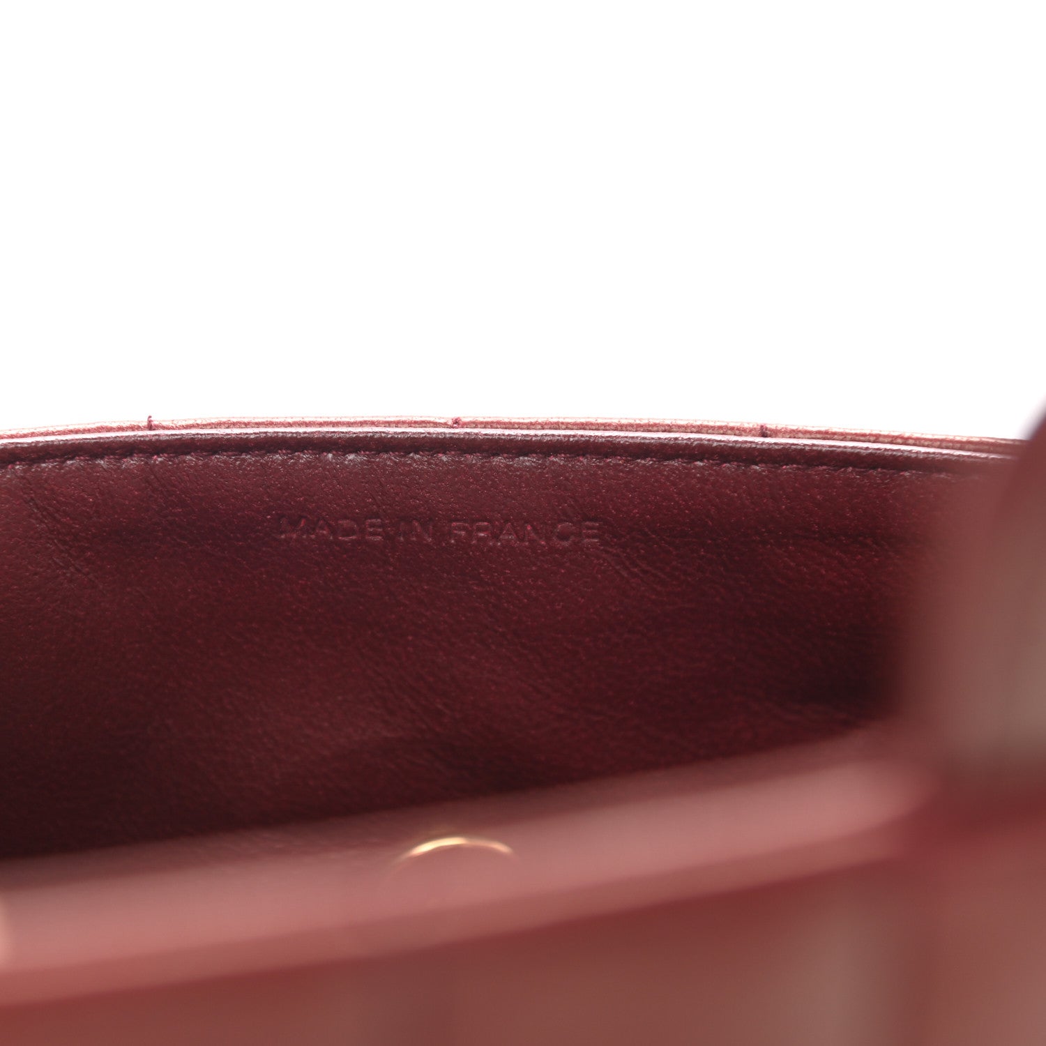 Chanel Lambskin East West Chocolate Bar Flap Bordeaux 7 of 12