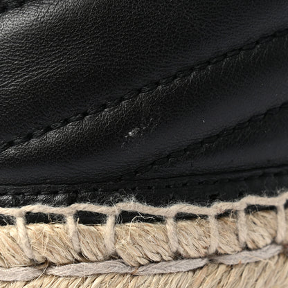 Gucci Nappa Matelasse GG Marmont Platform Espadrilles 39 Black 9 of 10