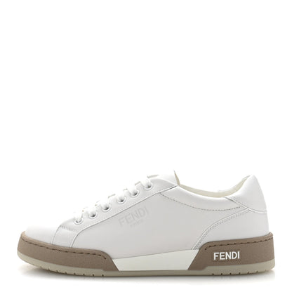 Fendi Calfskin Womens Fendi Match Low Top Sneakers 36.5 White Beige 1 of 9