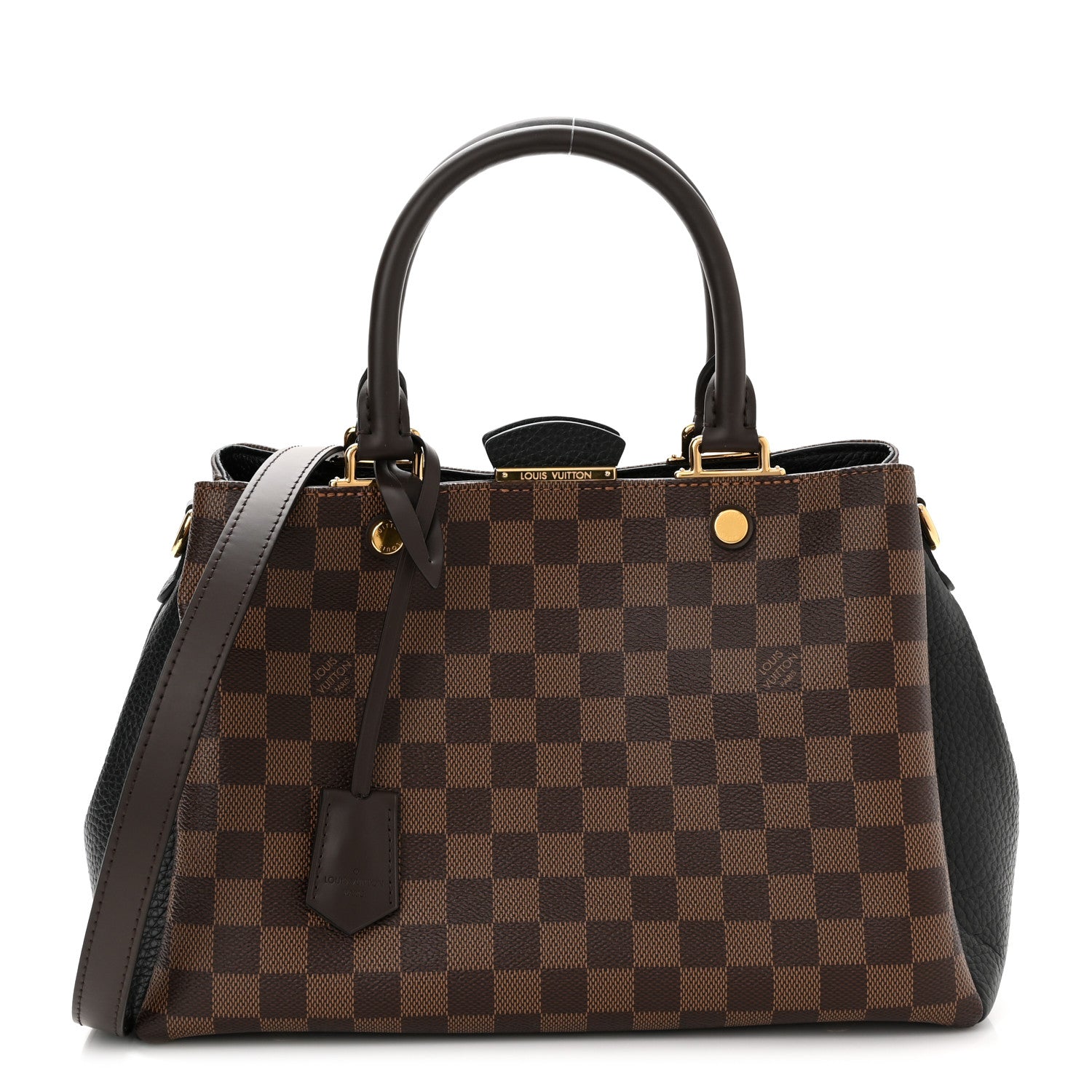 Louis Vuitton Damier Ebene Cuir Taurillon Brittany Black 1 of 12