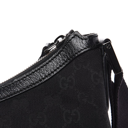 Gucci Monogram Medium Half Moon Hobo Black 10 of 12