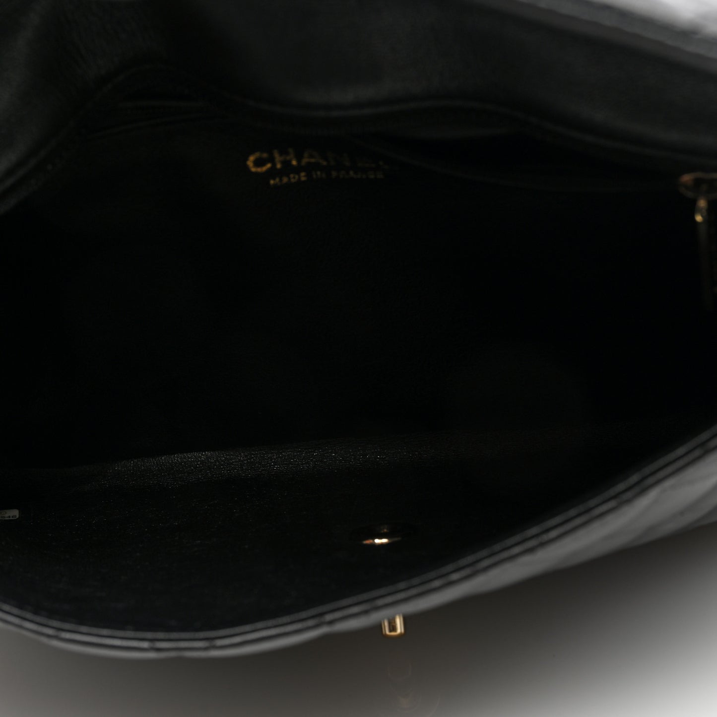 Lambskin Quilted Flap Clutch Black