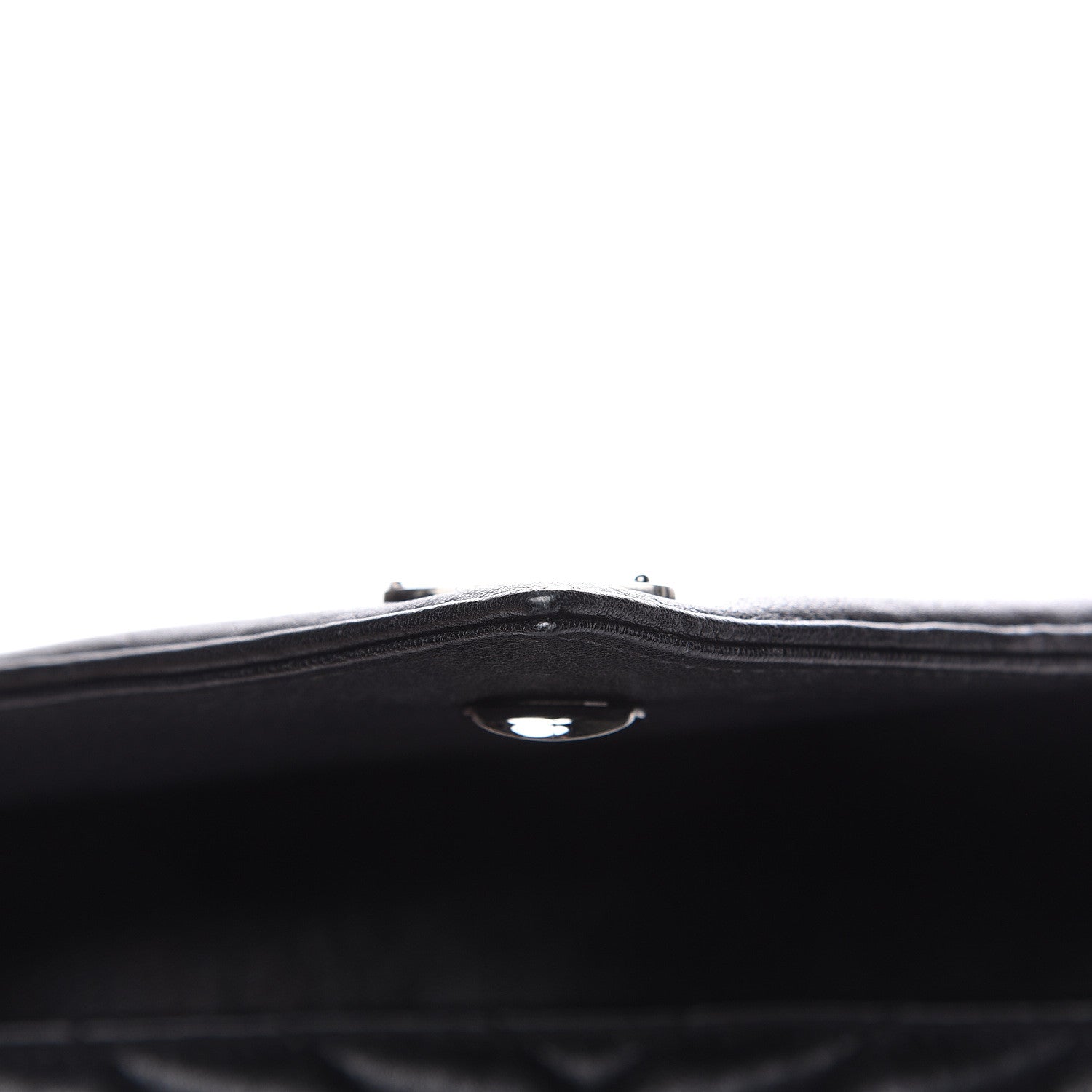 Saint Laurent Sheepskin Matelasse Chevron Monogram Medium College Bag Black 14 of 14