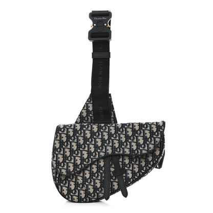 Christian Dior Oblique Mens Saddle Bag Blue 1 of 12