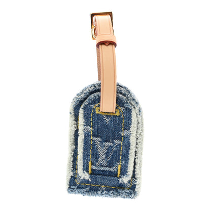 Louis Vuitton Monogram Denim Carryall Luggage Tag Blue 1 of 3