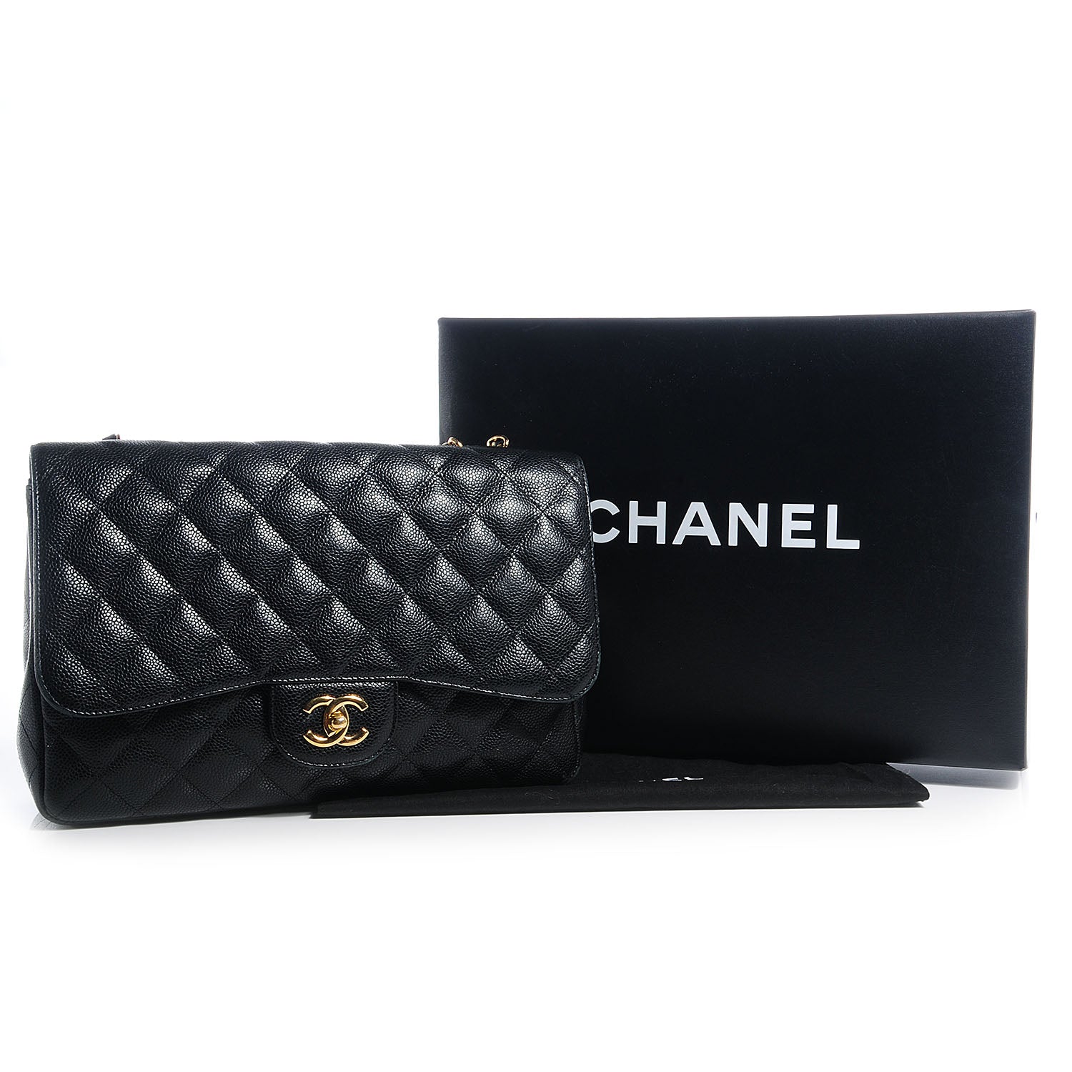 Chanel Caviar Jumbo Single Flap Black 5 of 9