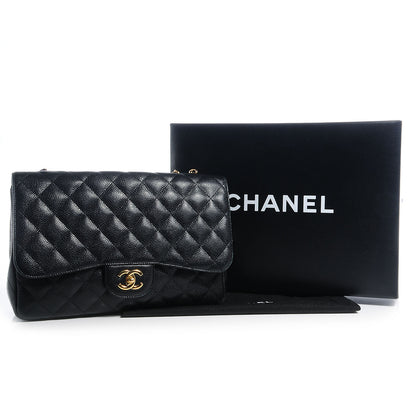Chanel Caviar Jumbo Single Flap Black 5 of 9