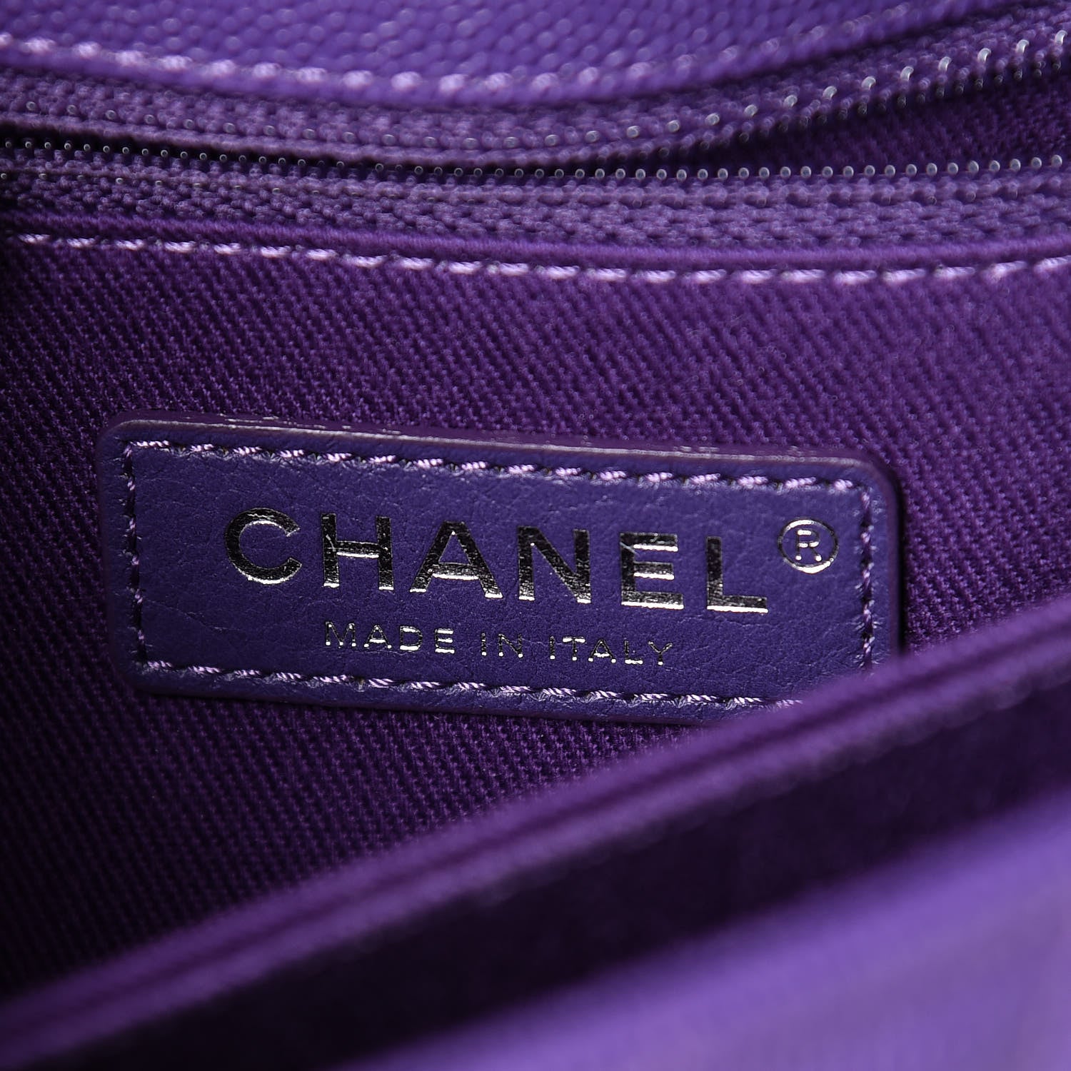 Chanel Caviar Chevron Quilted Mini Coco Handle Flap Purple 6 of 11
