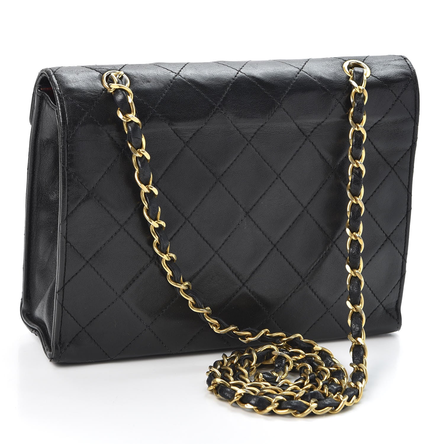 Chanel Lambskin Quilted Mini Square Flap Bag Black 2 of 10