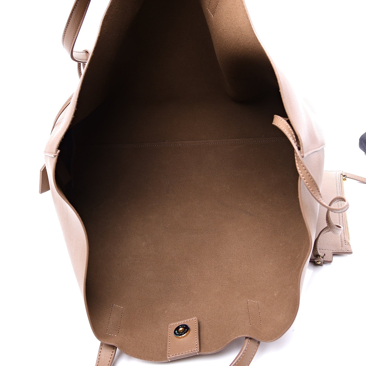 Calfskin Large Shopping Tote Light Taupe