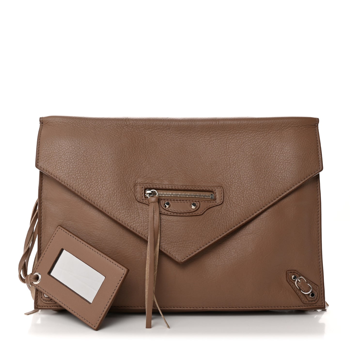 Veau Papier Sight Clutch Sable