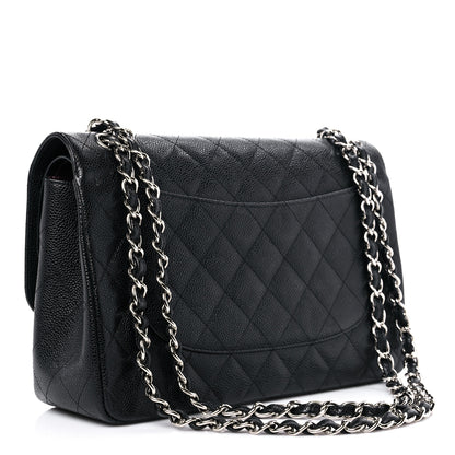 Chanel Caviar Quilted Jumbo Double Flap Black 3 of 11