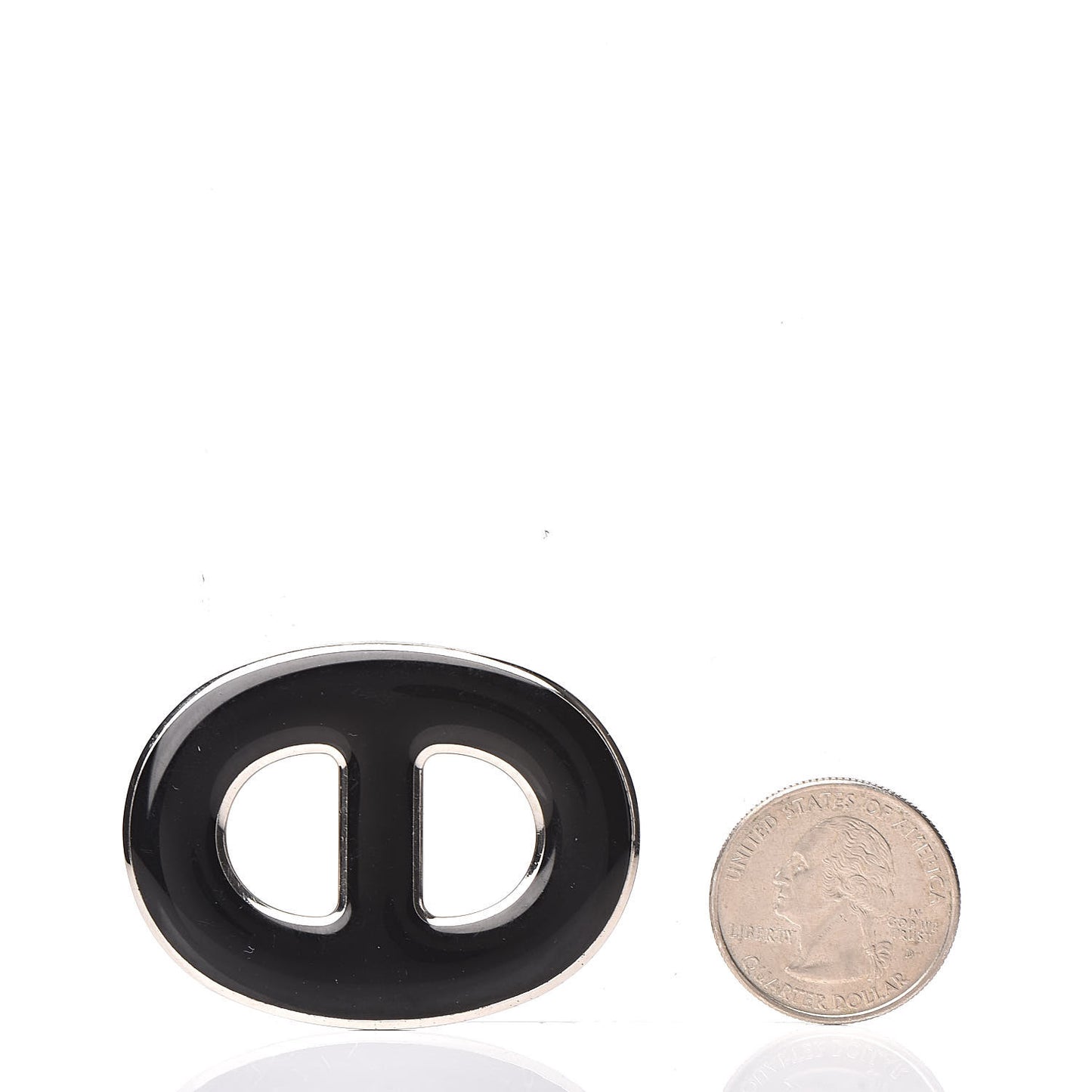 Enamel Chain D Ancre Scarf Ring Black