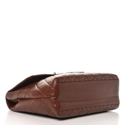 Chanel Caviar Quilted Jumbo Kelly Flap Brown 4 of 10