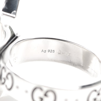 Gucci Sterling Silver Enamel Orso Ring 52 6 6 of 6