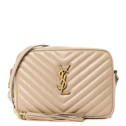 Saint Laurent Calfskin Matelasse Monogram Lou Camera Bag Dark Latte 1 of 11