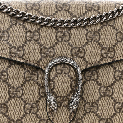 Gucci GG Supreme Monogram Mini Dionysus Chain Wallet Beige Black 9 of 11