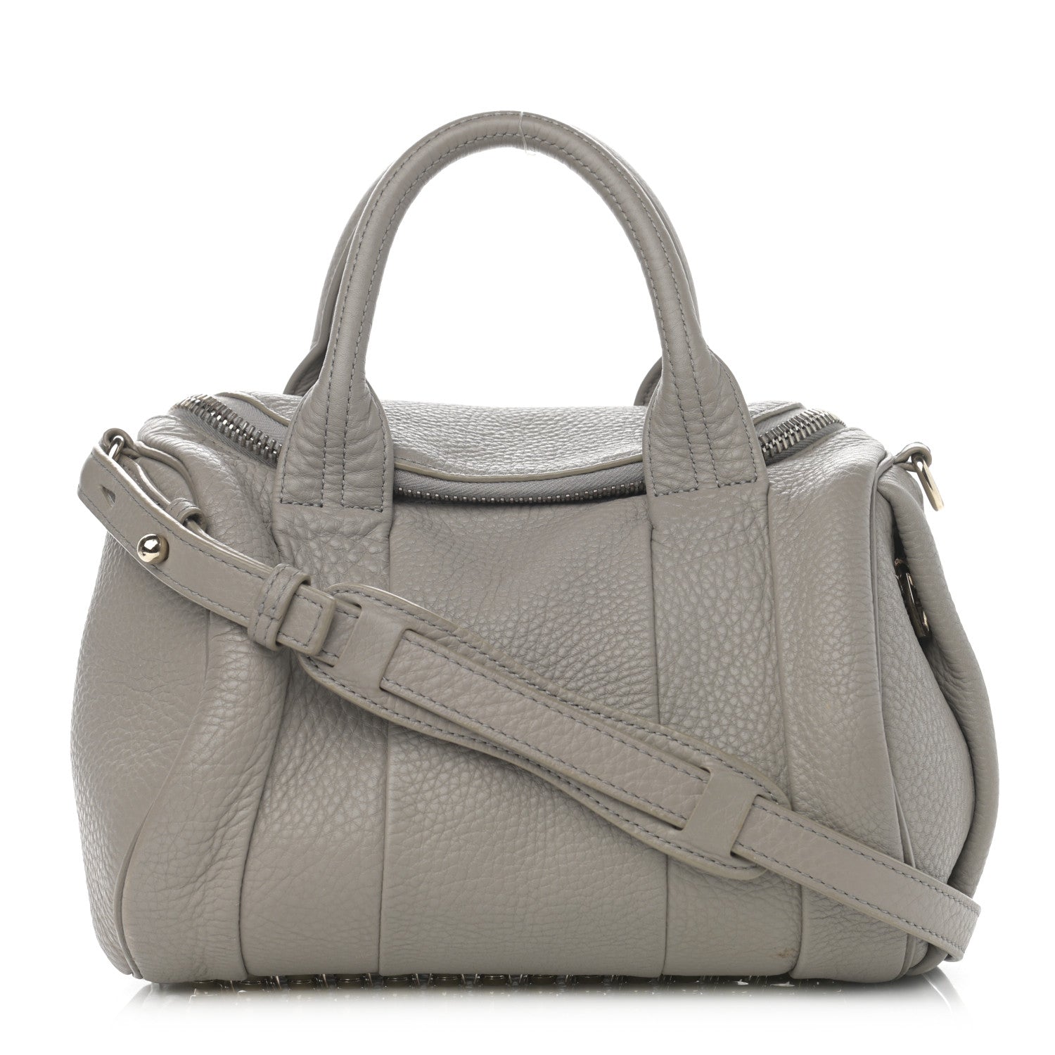 Alexander Wang Pebbled Lambskin Rockie Gray Pale Gold Hardware 1 of 14