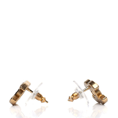 Chanel Crystal CC Earrings Gold 3 of 5