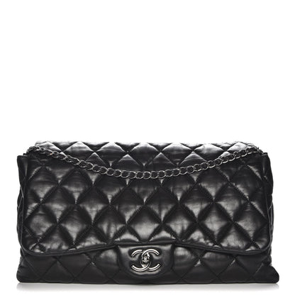 Chanel Lambskin Quilted Maxi 3 Flap Black 1 of 7