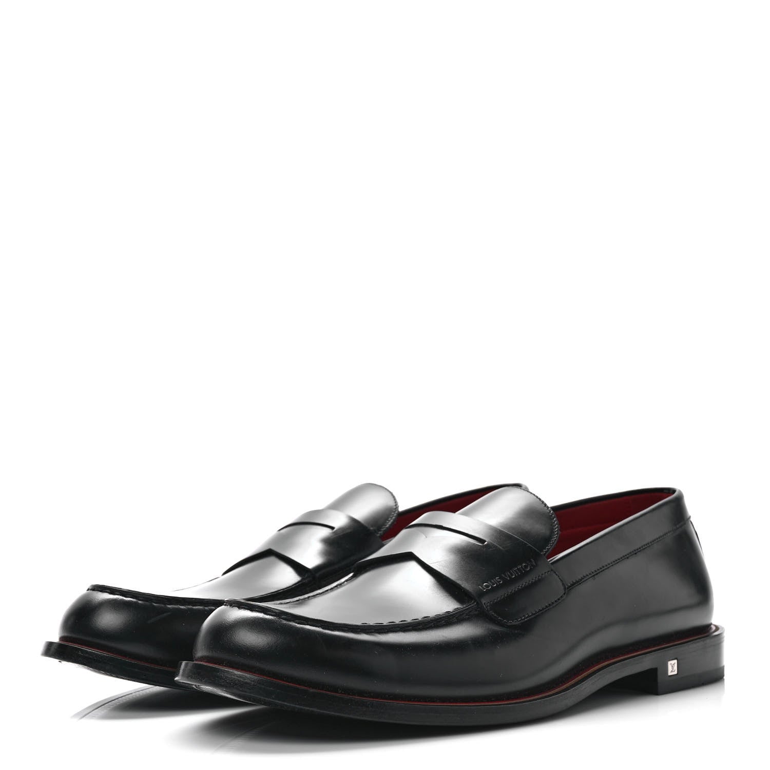 Louis Vuitton Calfskin Mens Loafers 8.5 Black 3 of 8