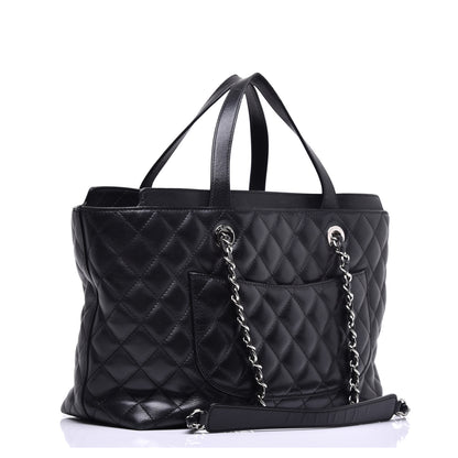 Chanel Calfskin Quilted Large Shopping Tote Black 4 of 10