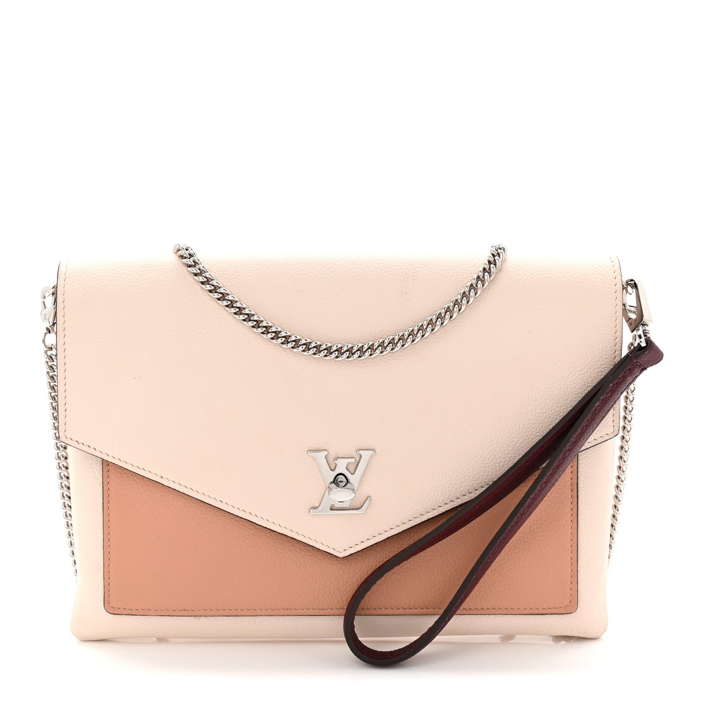Soft Calfskin My Lockme Pochette Rose Silk Quartz