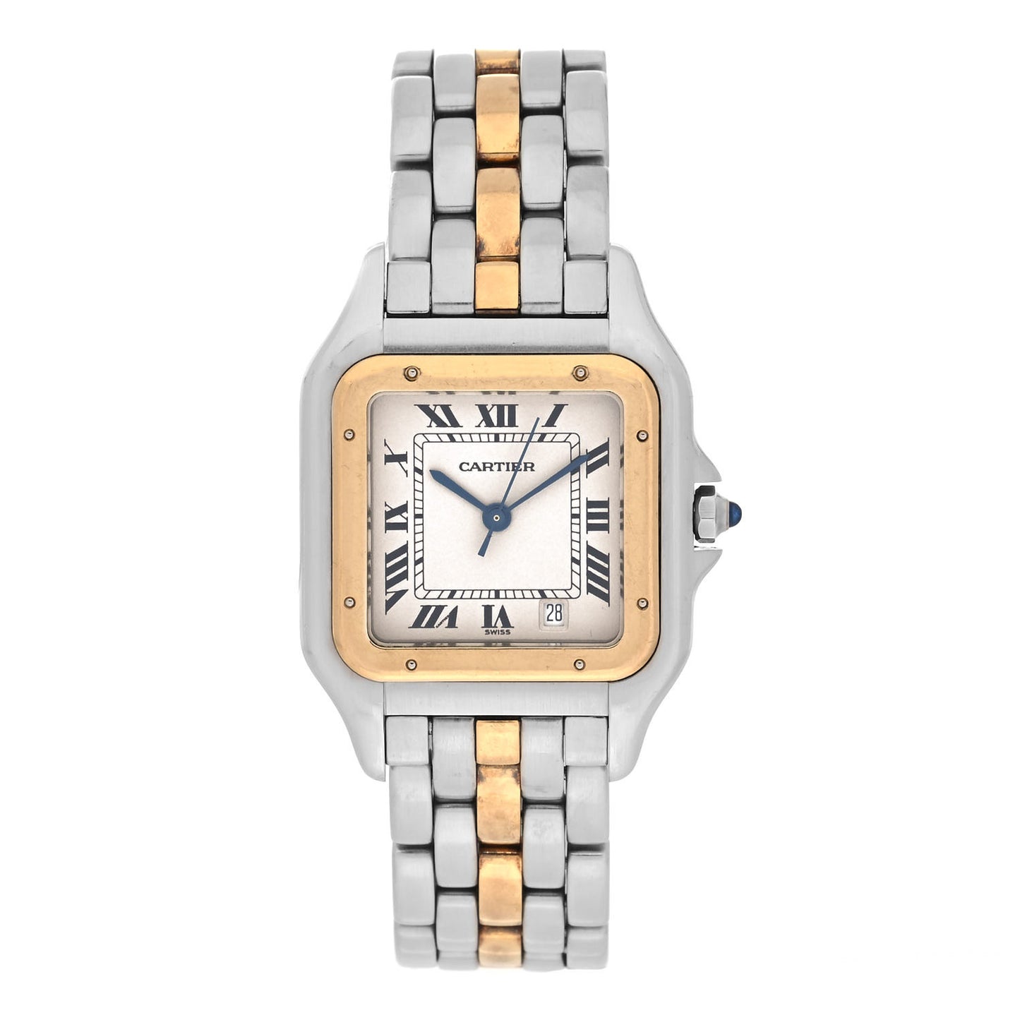 Stainless Steel 18K Yellow Gold 27mm Panthere Quartz Watch