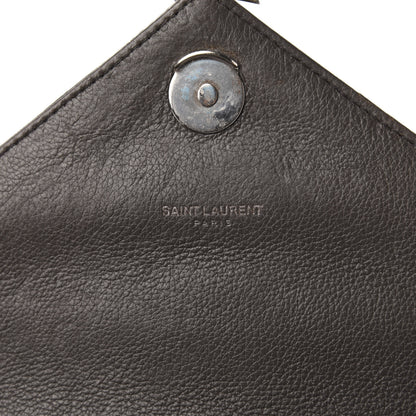 Saint Laurent Sheepskin Matelasse Chevron Monogram Medium College Bag Asphalt 7 of 17