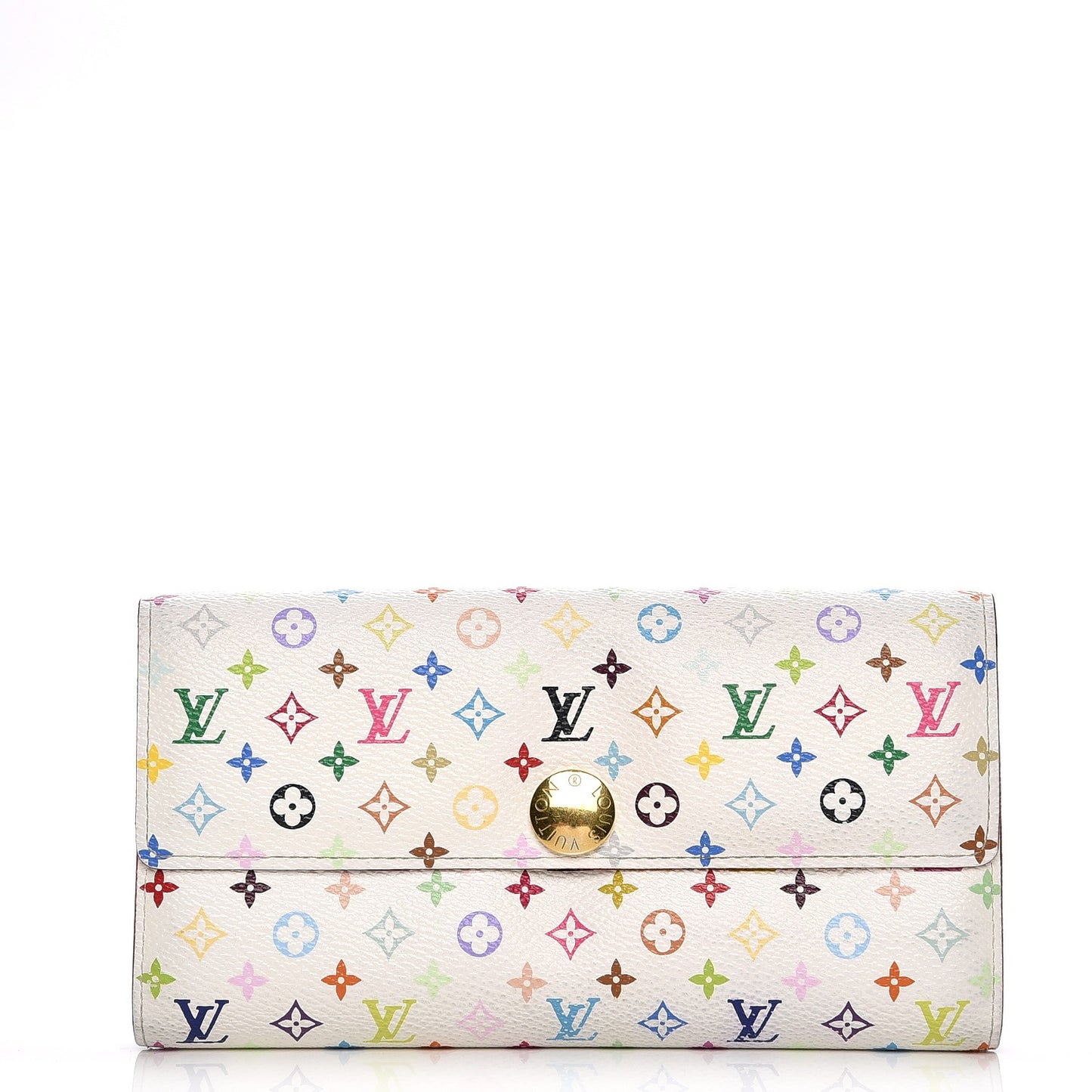 Monogram Multicolor Sarah Wallet White
