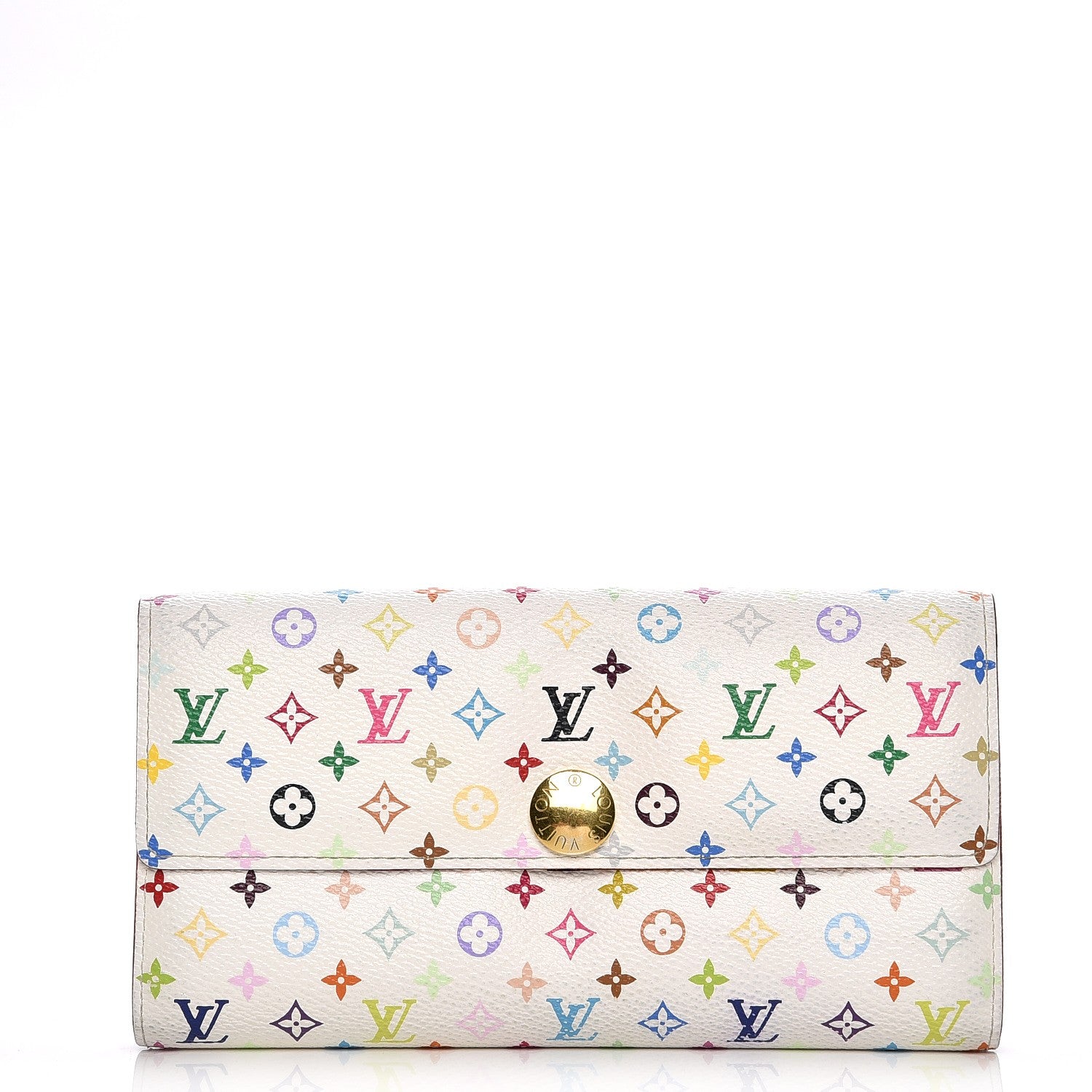 Louis Vuitton Monogram Multicolor Sarah Wallet White 1 of 8