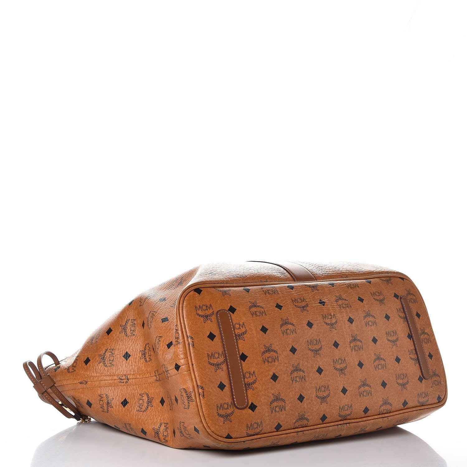 MCM Visetos Large Liz Reversible Shopper Tote Cognac 7 of 20