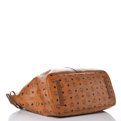 MCM Visetos Large Liz Reversible Shopper Tote Cognac 7 of 20