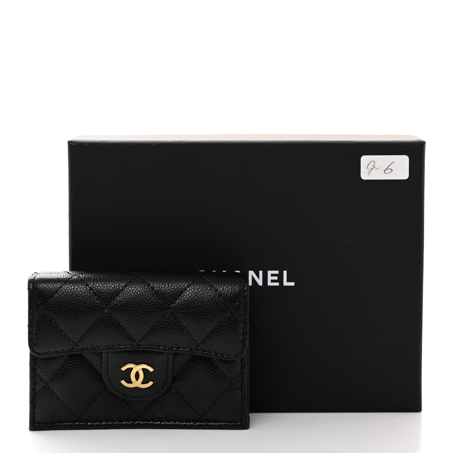 Chanel Caviar Quilted Double Flap Wallet Black 9 of 9