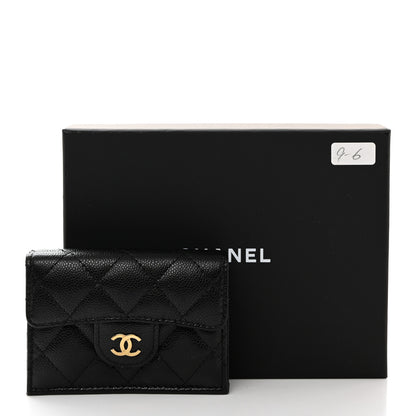 Chanel Caviar Quilted Double Flap Wallet Black 9 of 9