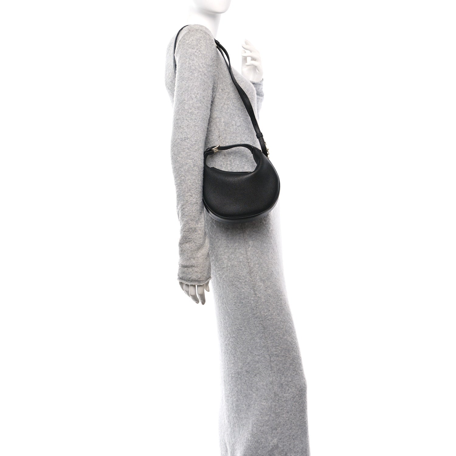 Celine Supple Grained Calfskin Teen Lulu Shoulder Bag Black 2 of 9