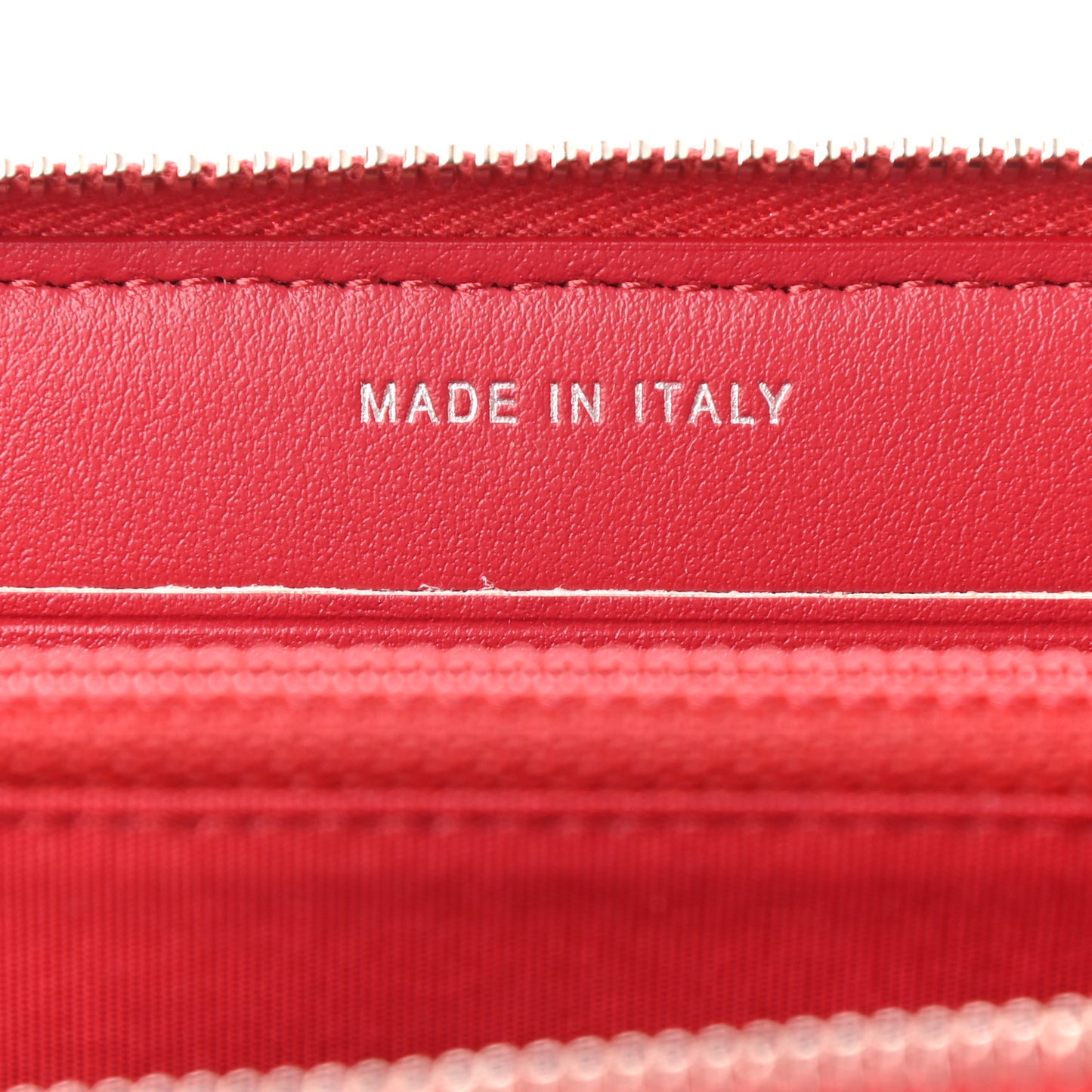 Lurex Boucle Deauville Medium Zip Around Wallet Red