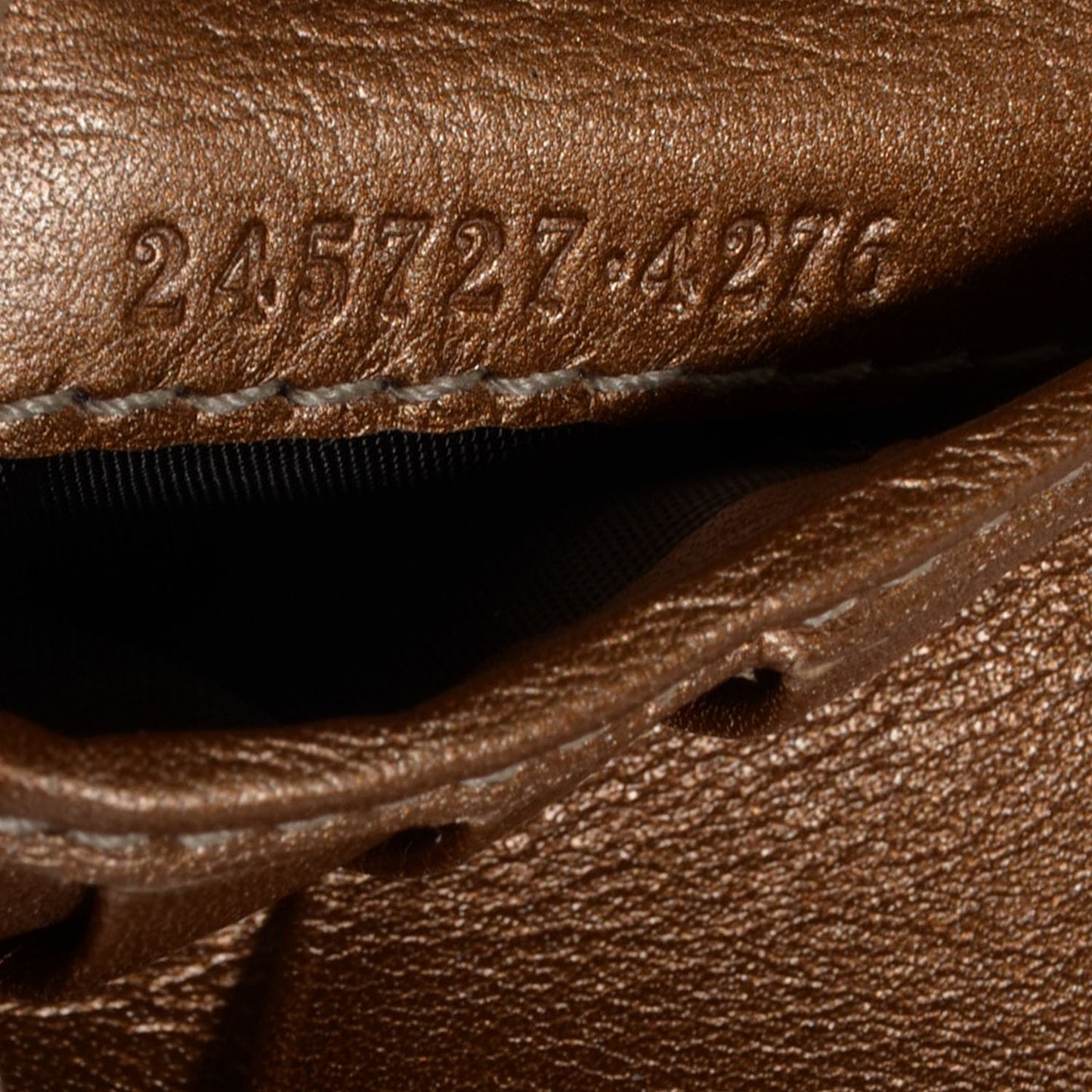 Guccissima Lovely French Flap Wallet Bronze