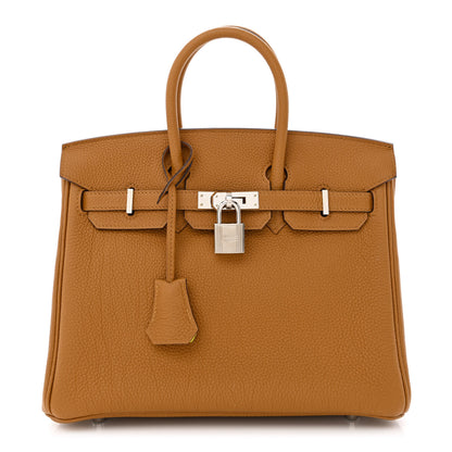 Hermes Togo Verso Birkin 25 Caramel Lime 1 of 12