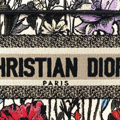 Christian Dior Canvas Embroidered Mille Fleurs Mini Book Tote Multicolor 8 of 11