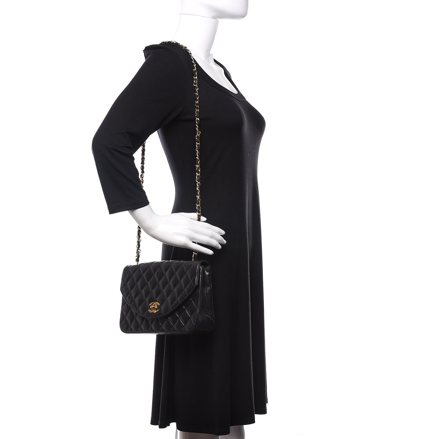 Chanel Lambskin Medium Single Flap Black 2 of 11