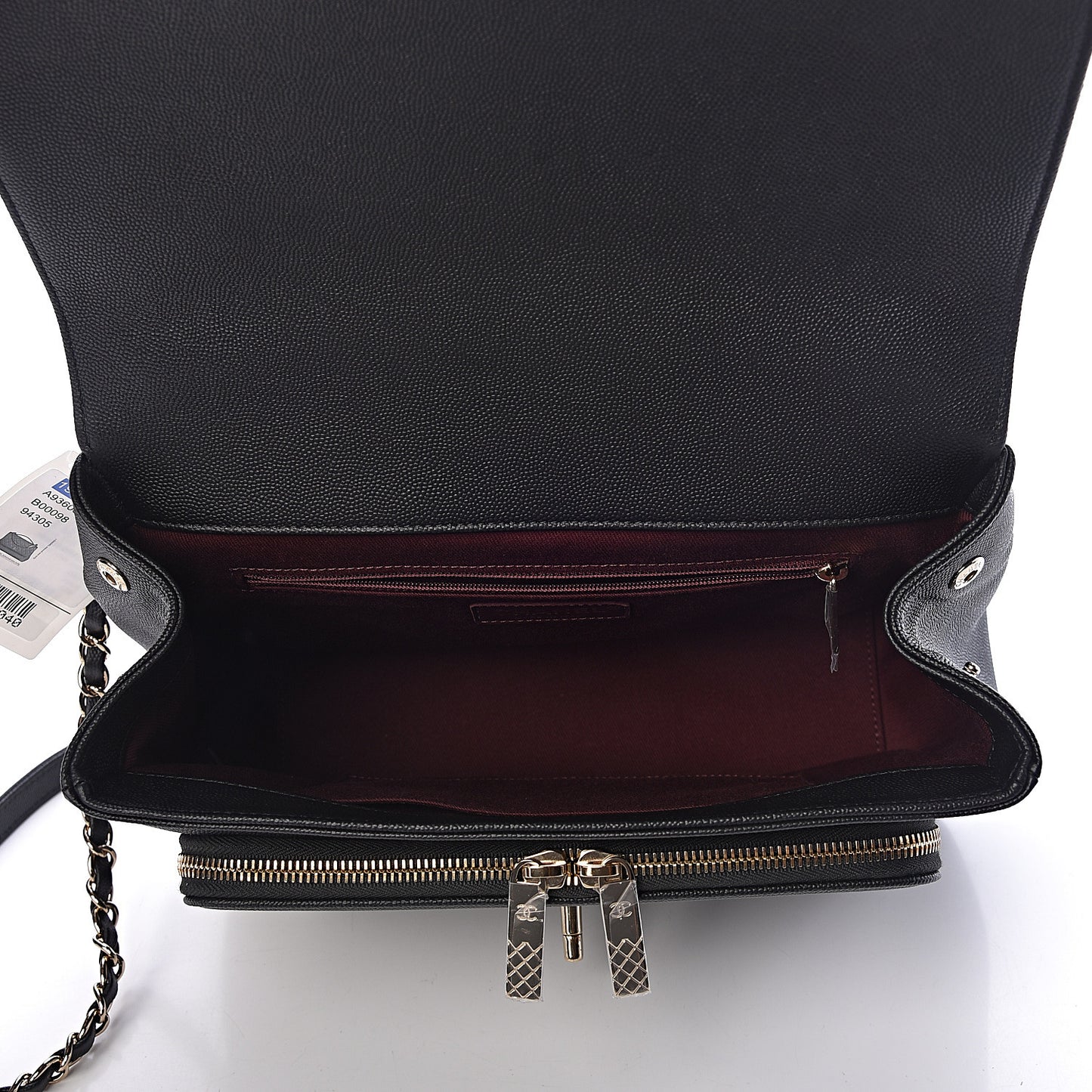 Caviar Quilted Large Business Affinity Flap Black
