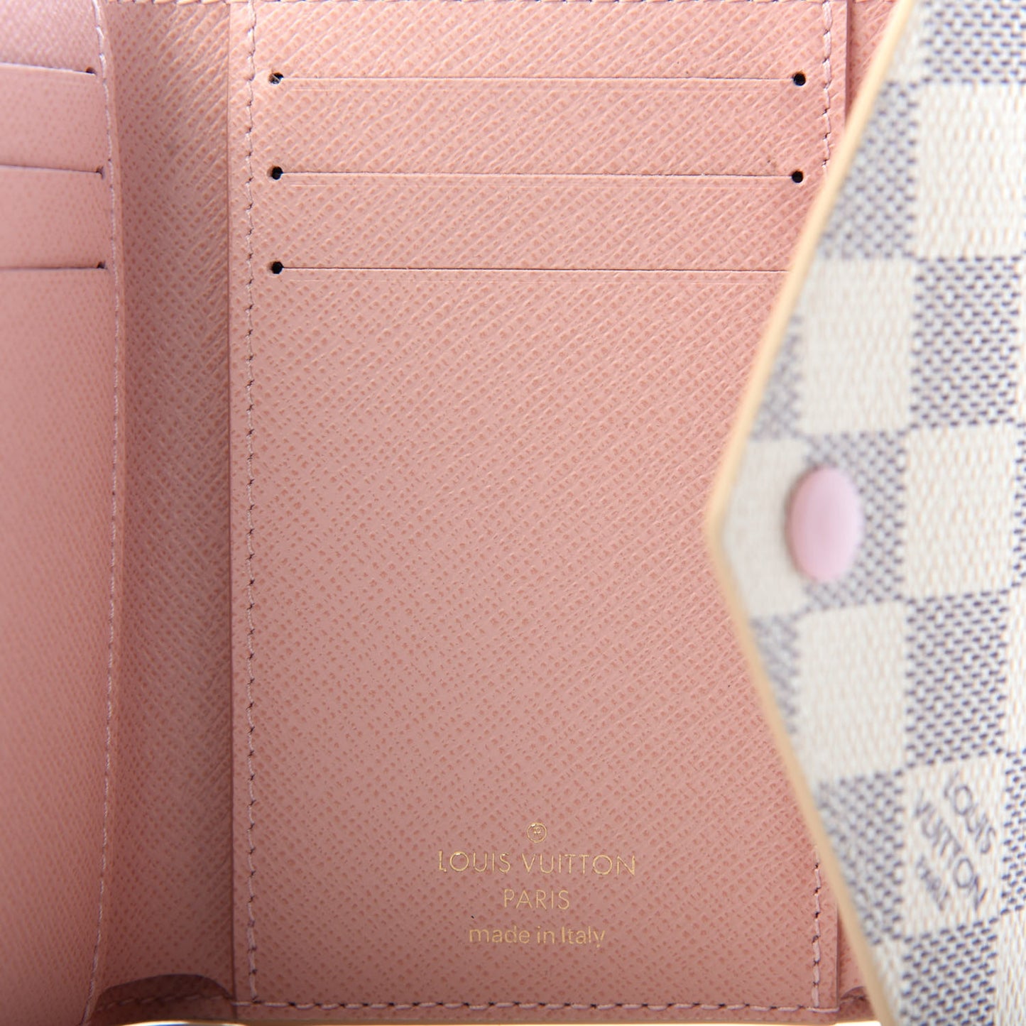 Damier Azur Victorine Wallet Rose Ballerine