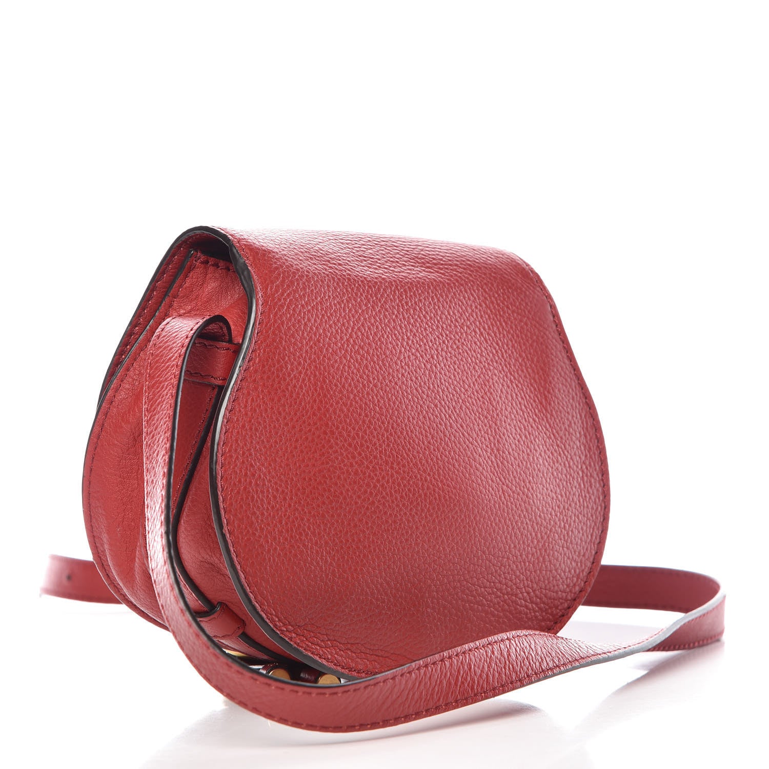 Chloe Calfskin Mini Marcie Round Crossbody Bag Dahlia Red 3 of 8