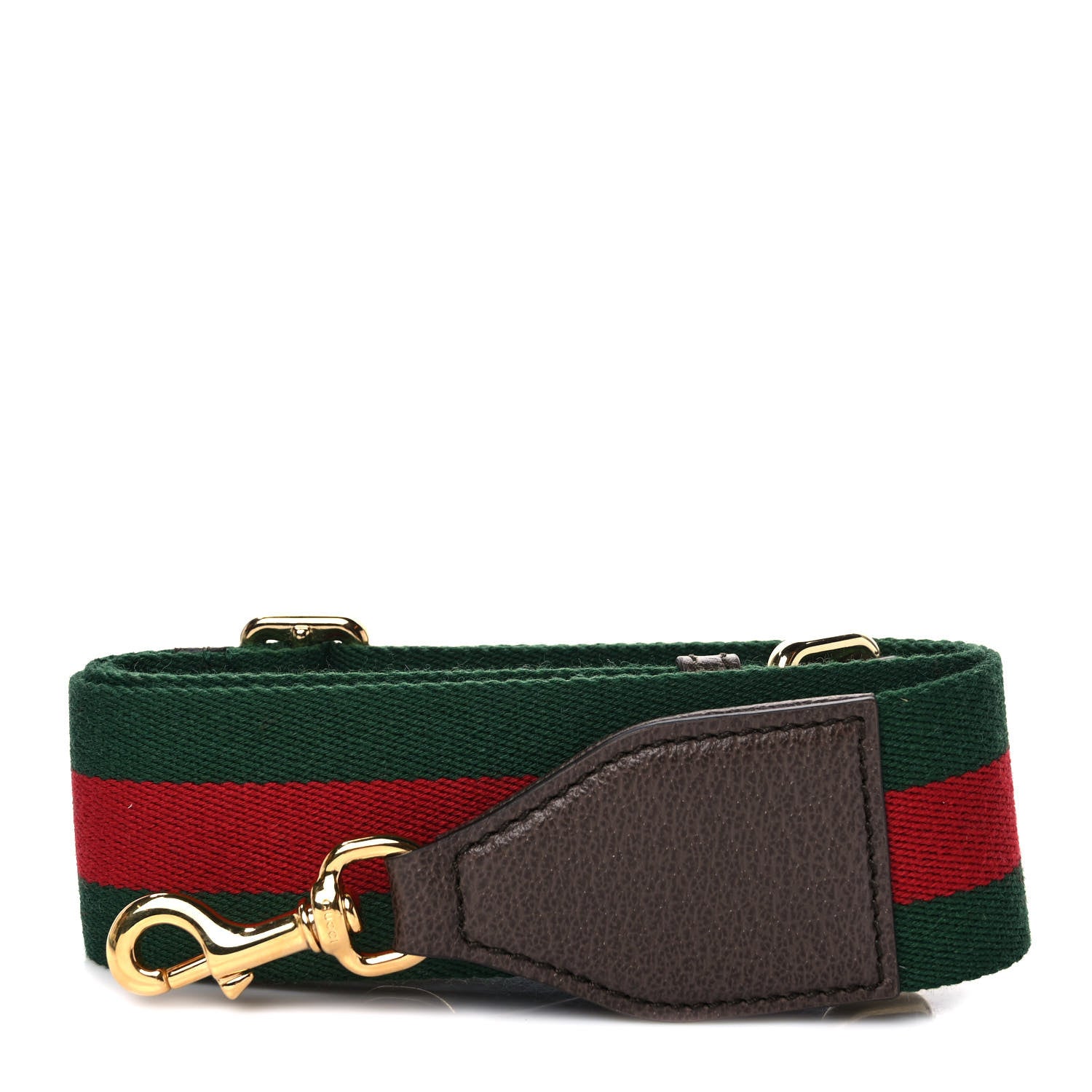 Gucci Canvas Web Shoulder Strap Green Red 1 of 4