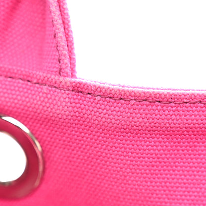 Prada Canvas Grommet Canapa Tote Pink 17 of 18