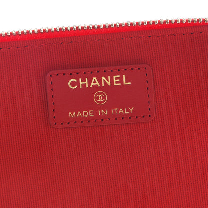 Chanel Caviar Quilted Small Vanity Case With Chain Red 8 of 9